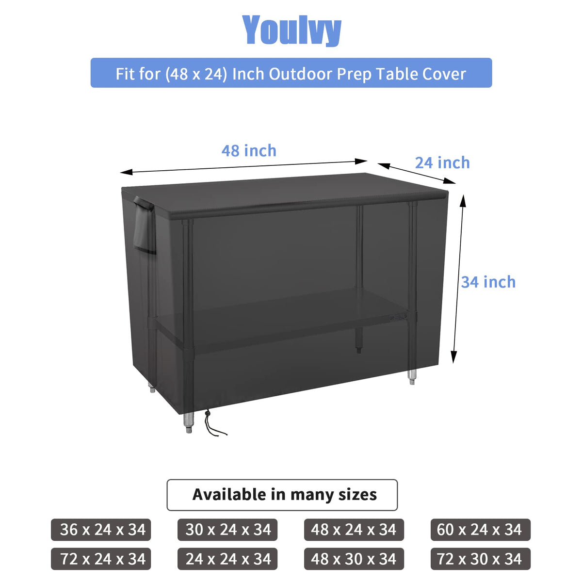 Youlvy outdoor cover shows air vents to reduce condensation and rust risk.