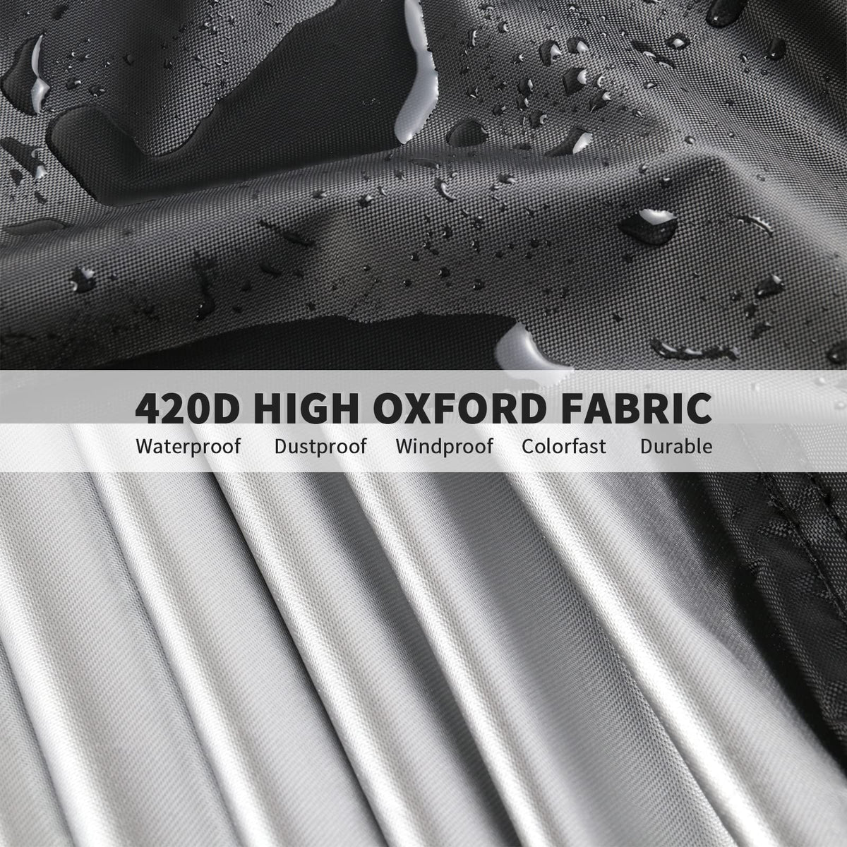 Youlvy waterproof fabric protects from rain, spills, and UV exposure.