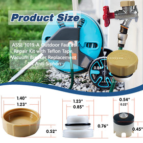 Young Dance decorative cap detail for quick exterior faucet replacement