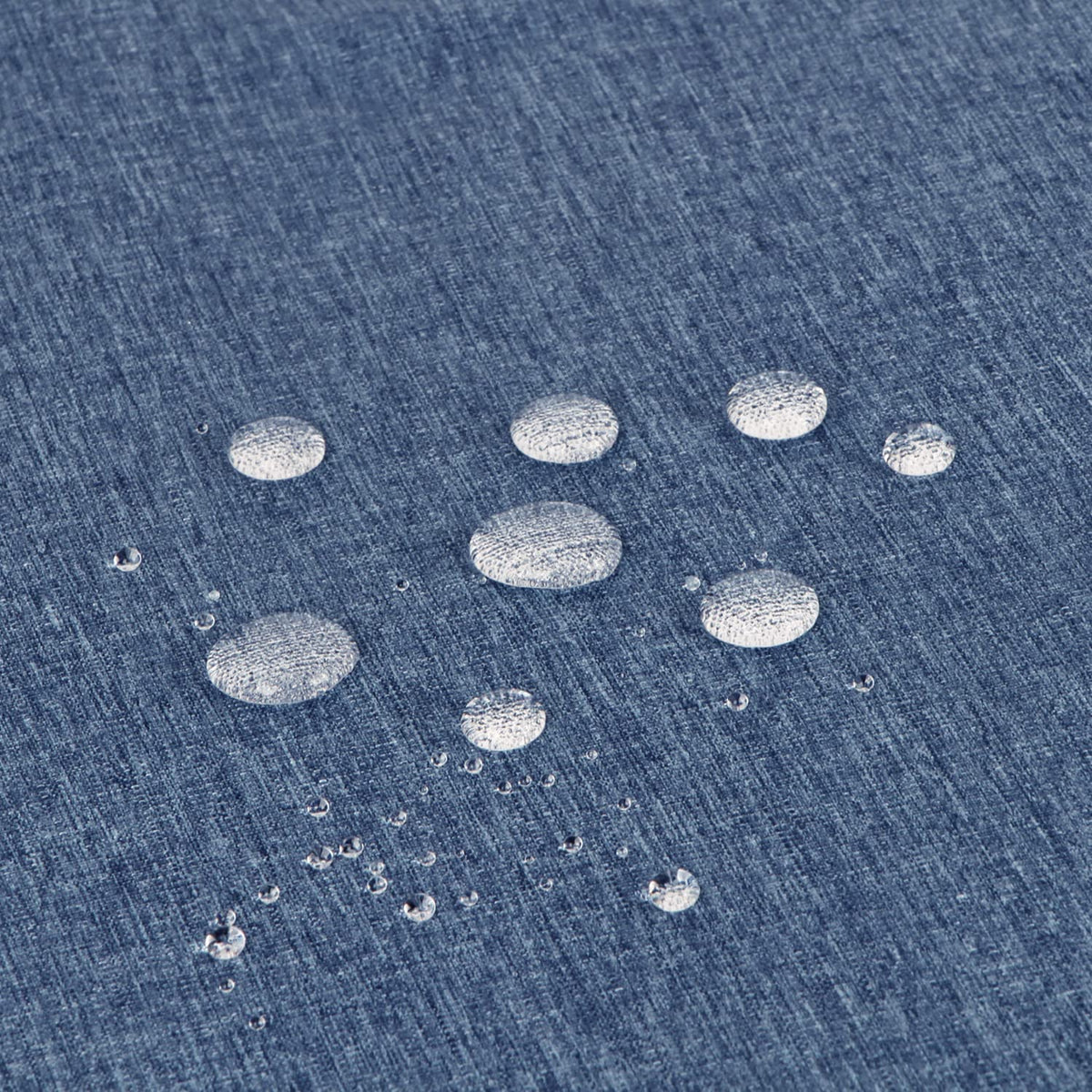 YoungSeaHome denim blue easy-care fabric highlights machine-washable convenience