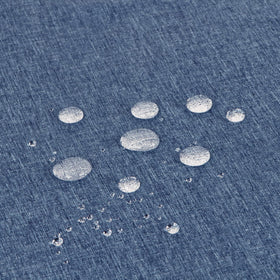 YoungSeaHome denim blue easy-care fabric highlights machine-washable convenience