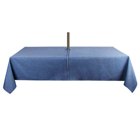 YoungSeaHome denim blue patio setting ready for picnics and gatherings