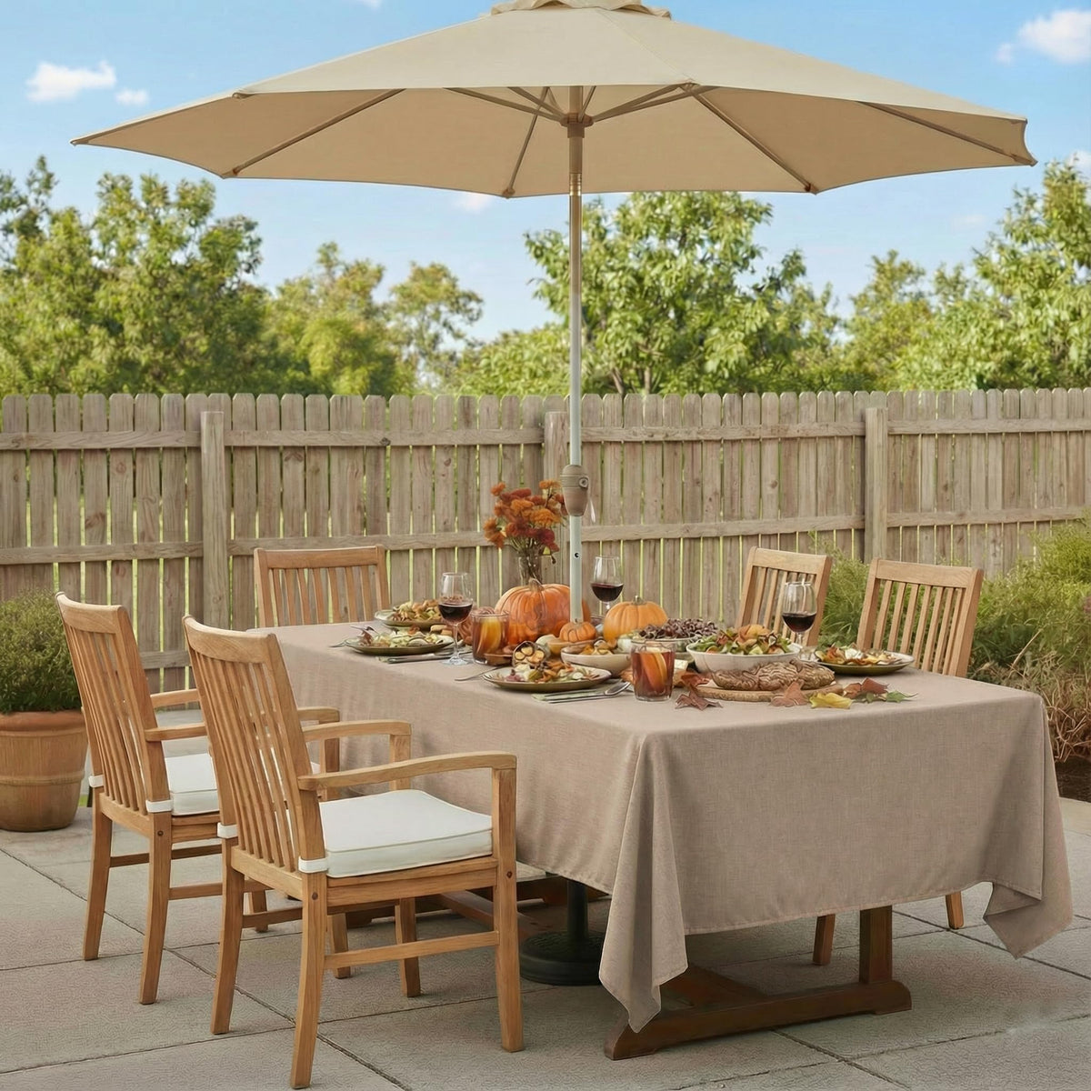 Youngseahome waterproof tablecloth beads water for quick cleanup
