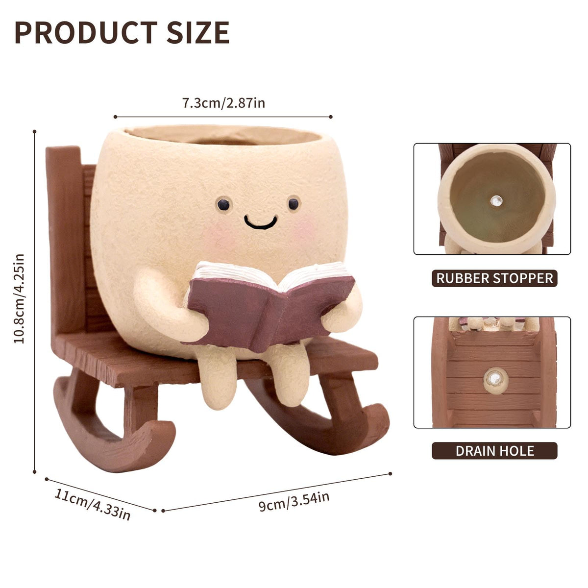 YOUOIVIA durable resin planter suitable for indoor and outdoor use.
