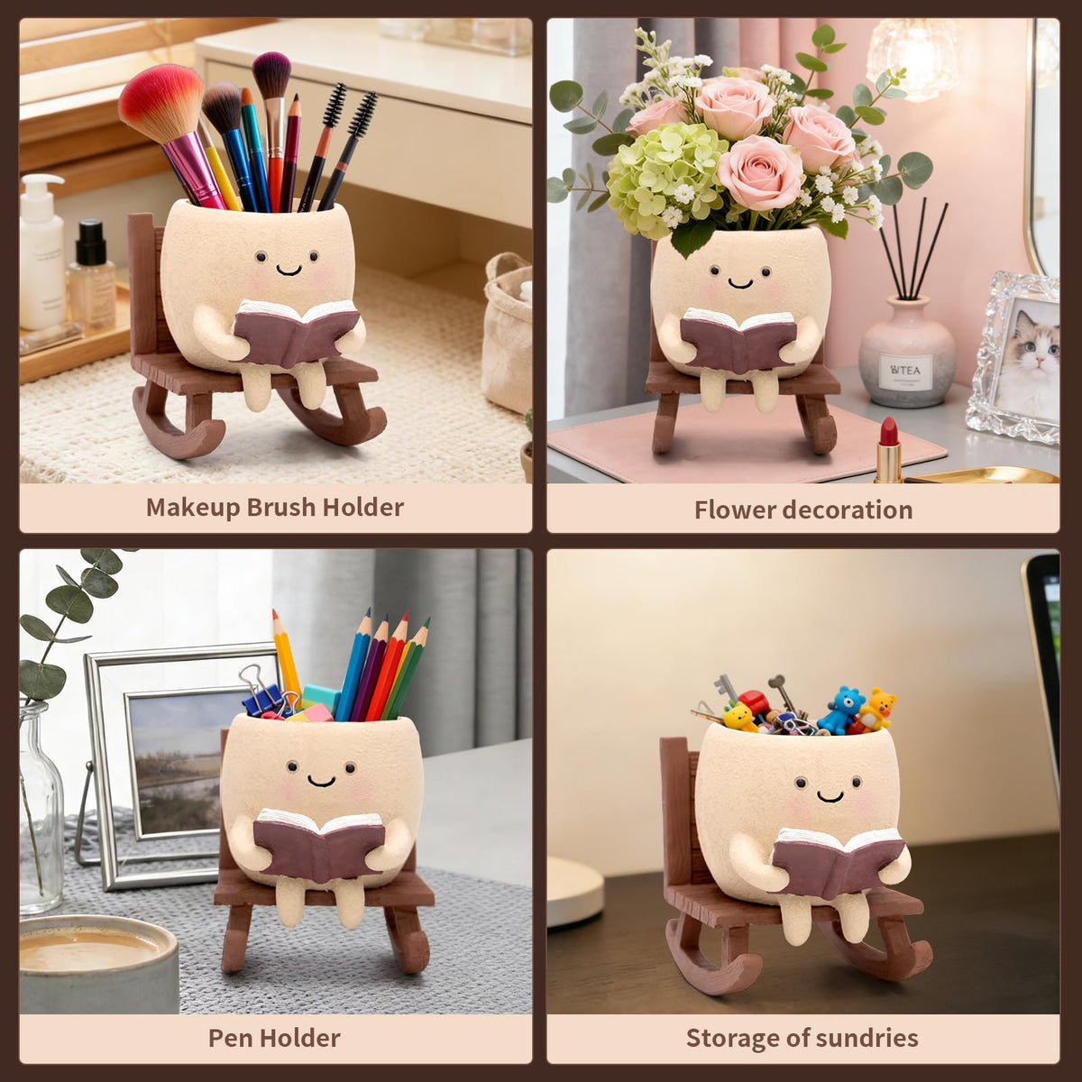 YOUOIVIA versatile indoor-outdoor planter, great for shelves and patios.