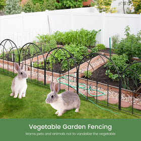 Youpehom critter fence yard perimeter deters nibbling and defines spaces.