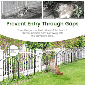 Youpehom dog-friendly garden fence secures pets while outdoors.