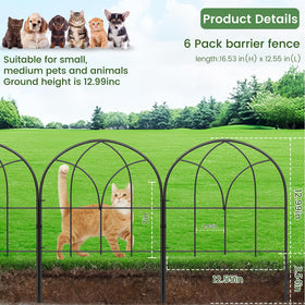 Youpehom durable black metal fence bundle for outdoor use and durability.