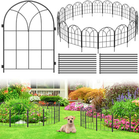 Youpehom Garden Fences arched border panels enhance outdoor borders and prevent soil disturbances.