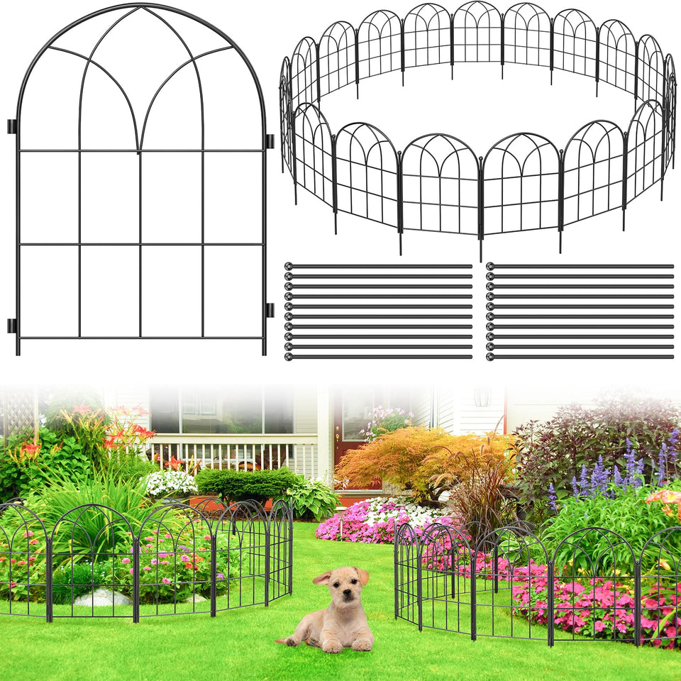 Youpehom Garden Fences arched border panels enhance outdoor borders and prevent soil disturbances.