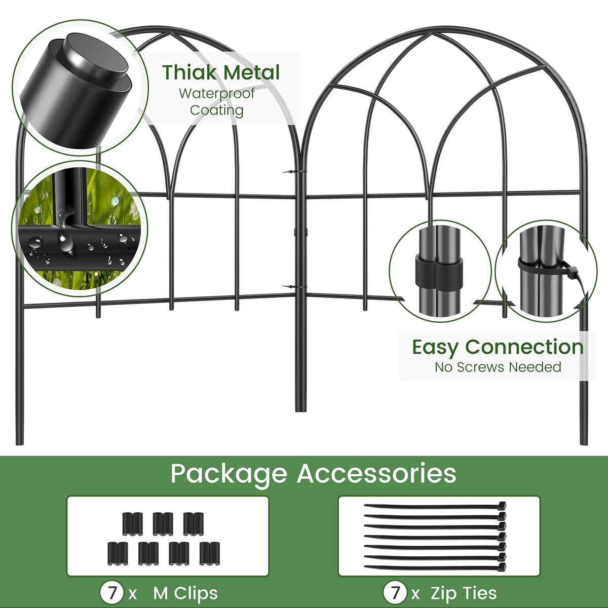 Youpehom no-dig fence installation showing quick garden border setup.