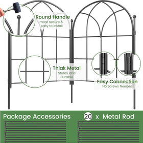Youpehom no-dig fence installation shows quick setup with stake-into-ground design.