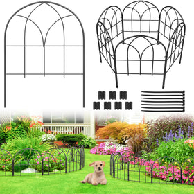 Youpehom small fence panel with straight view for a sturdy garden border.