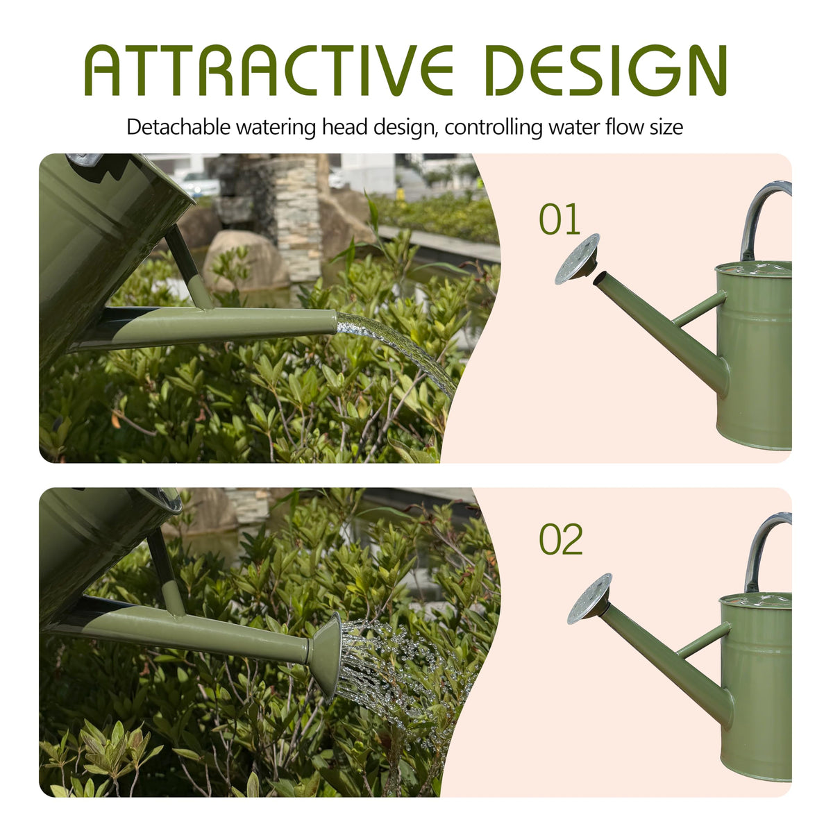 Yourjoy durable metal watering can withstand regular use for years.