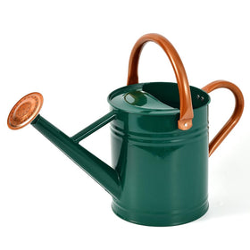 Yourjoy steel watering can with copper accents for precise outdoor watering.