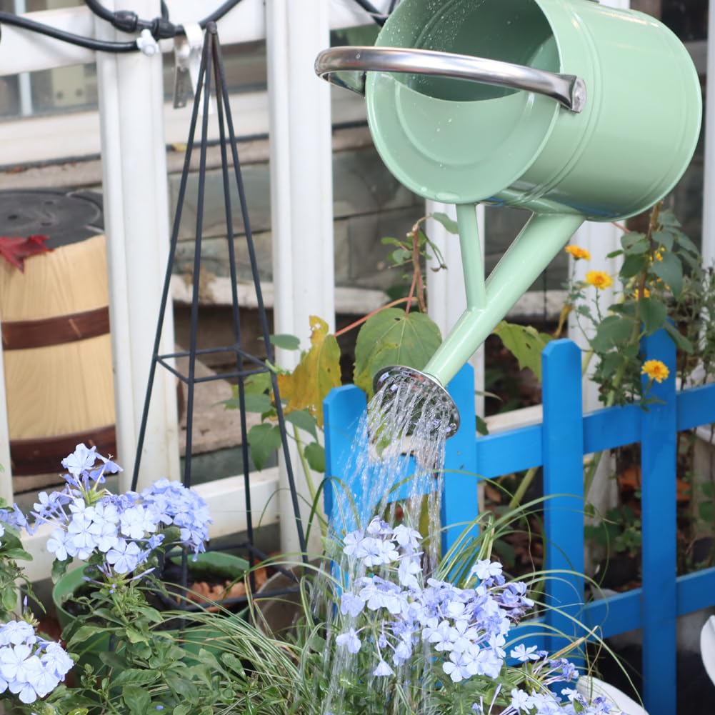 Yourjoy cream-green watering can with gentle shower option for delicate plants