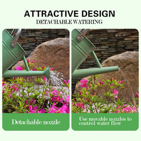Yourjoy cream-green watering can used as decorative planter accessory