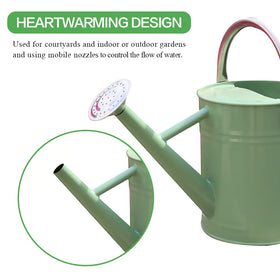 Yourjoy cream-green watering can on porch with easy-grip design