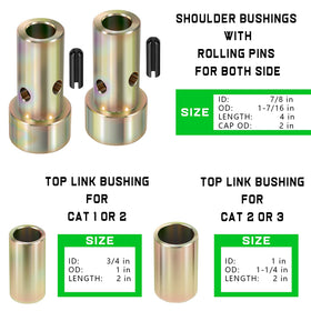 Yoursme roll pins enable quick, secure installation of bushings.