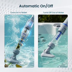 Yousky automatic on/off feature simplifies spa cleaning in water and after removal.