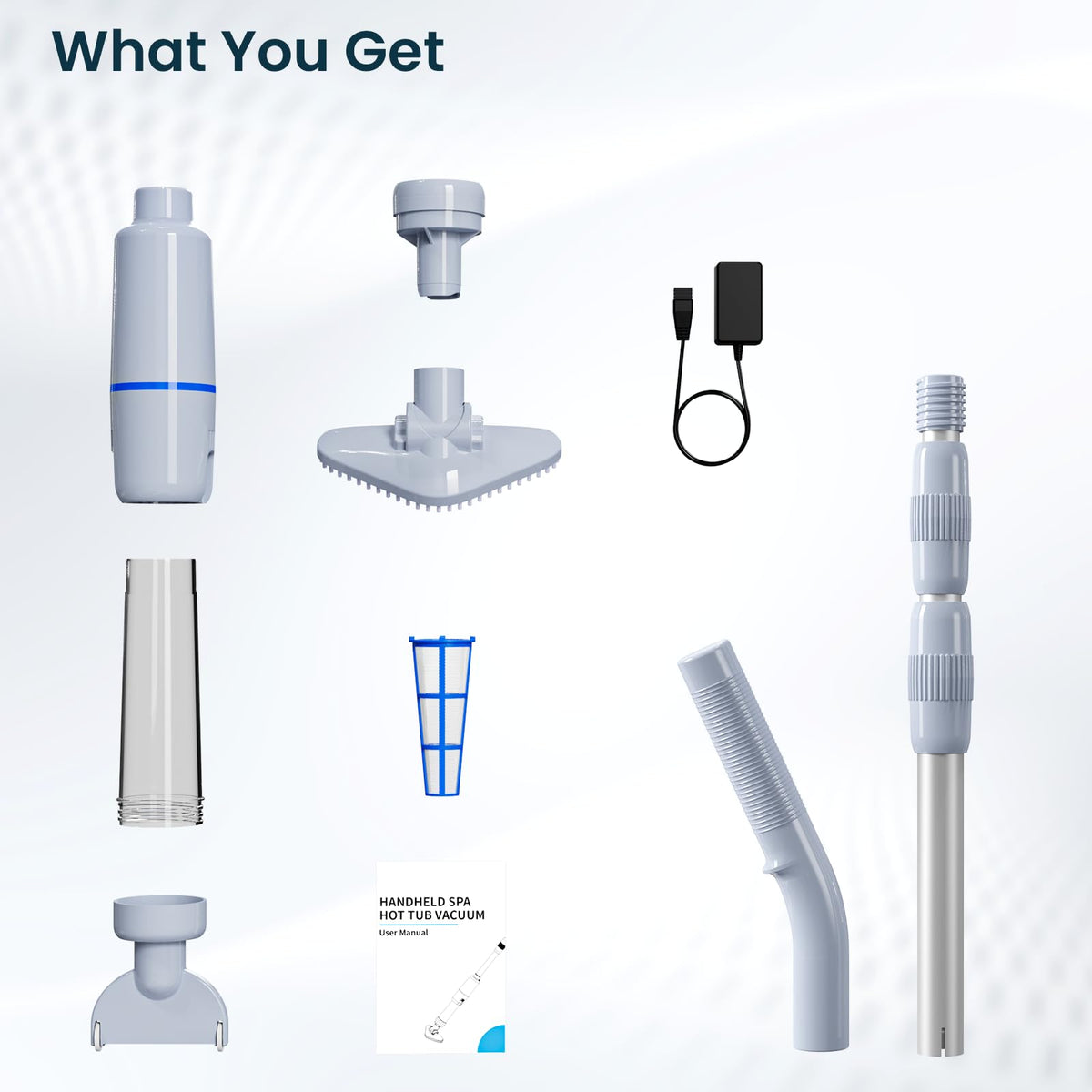 Yousky compact spa vacuum stores neatly after cleaning sessions.