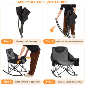 Youtanic chair folds into a compact bag for quick storage