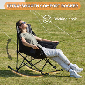 Youtanic chair displays side pockets and cup holder for convenient outdoor essentials