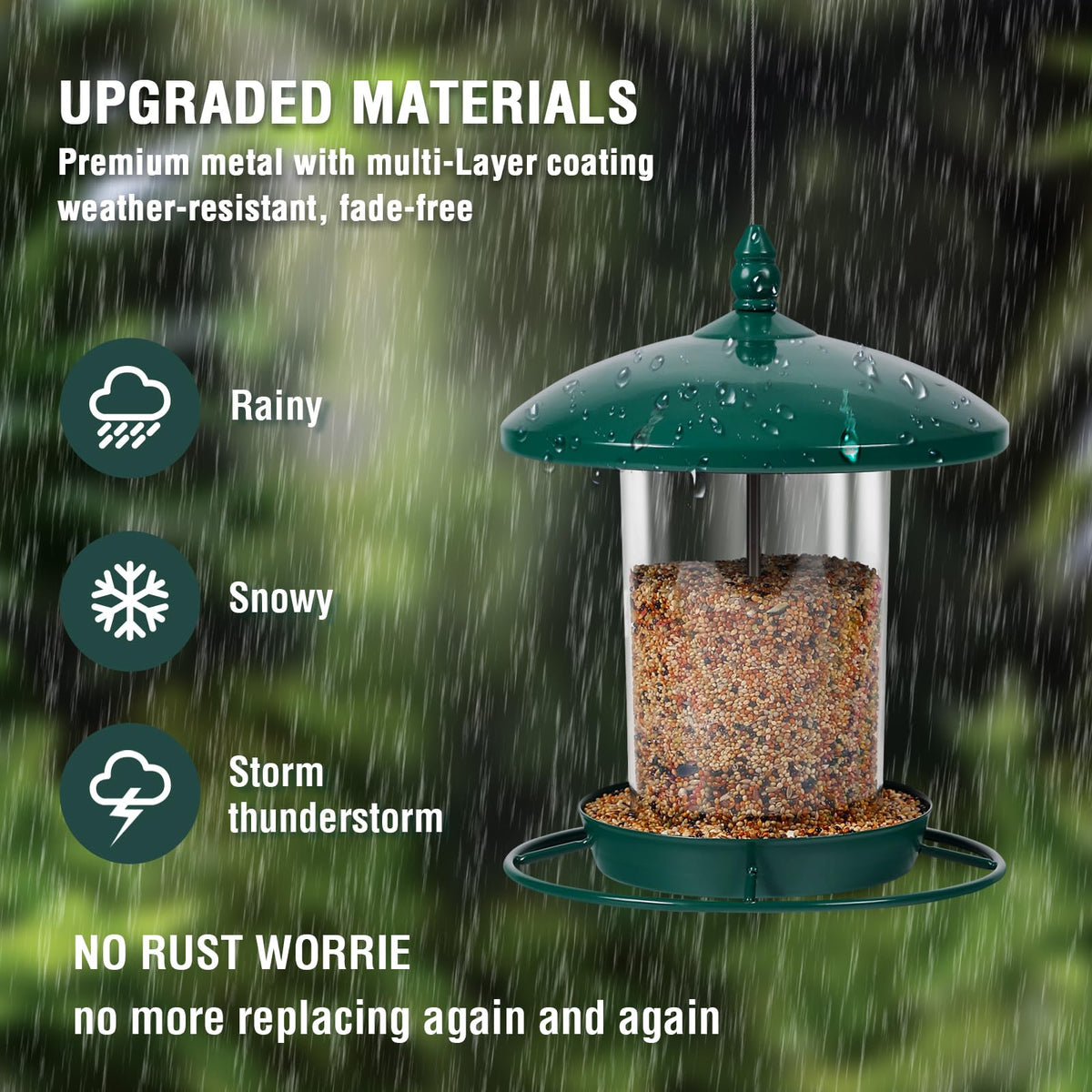 Youvip 360-degree perch feeder showcases multiple ports for simultaneous feeding.