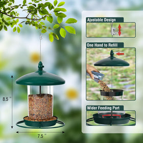 Youvip chew-proof feeder top flip lid for easy, one-handed refills.