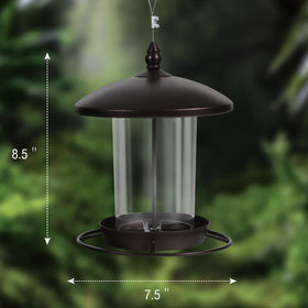Youvip metal roof bird feeder with 360-degree perch for group outdoor feeding.
