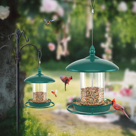 Youvip pack2 bird feeder outdoor green adjustable hanging height