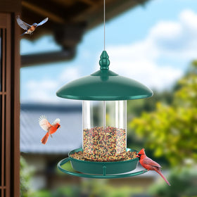 Youvip pack2 bird feeder outdoor green mounted on fence