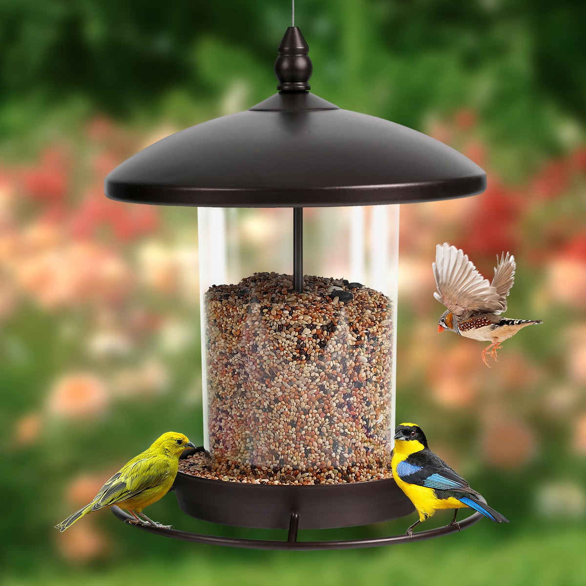 Youvip squirrel-resistant metal construction reduces feed waste