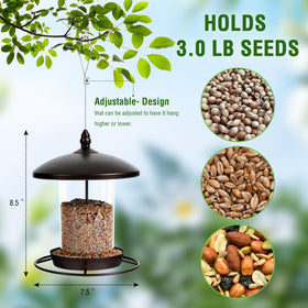 Youvip weatherproof roof keeps seeds dry in rain and damp weather