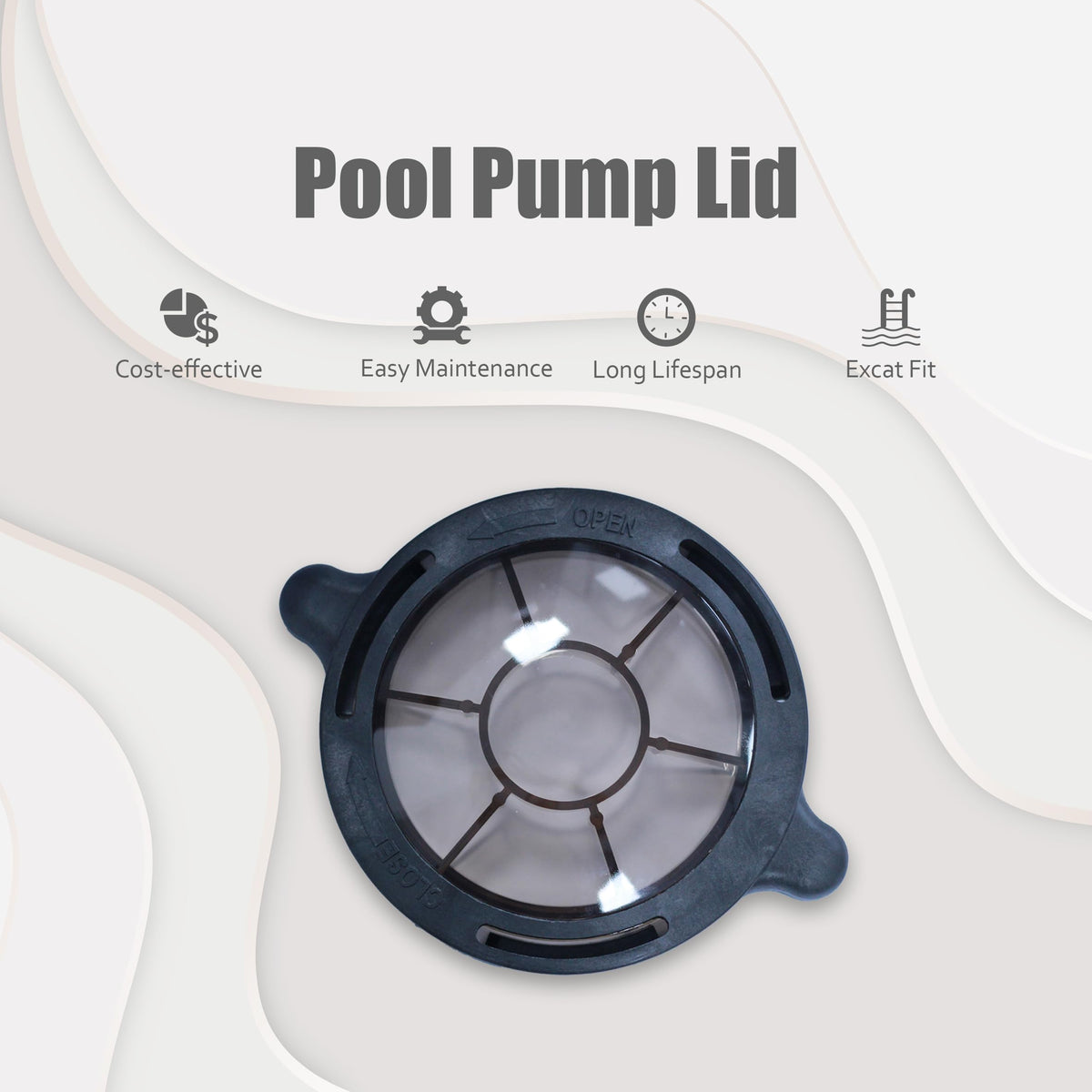 YOUZAQUA strainer lid with O-Ring delivers a watertight seal and reduced leaks.