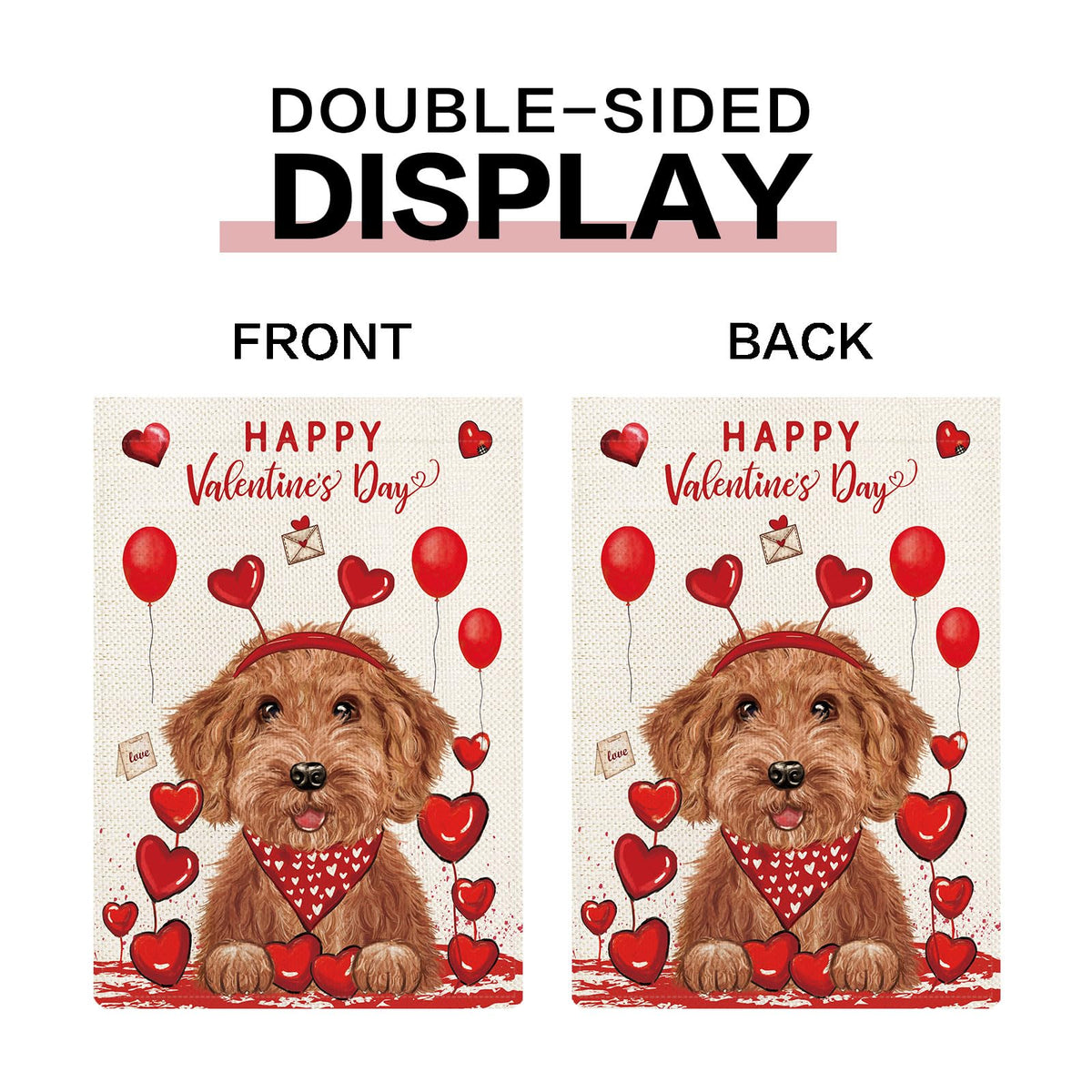YOVOYOA double-sided goldendoodle flag with vivid colors