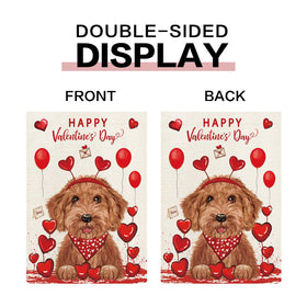 YOVOYOA double-sided goldendoodle flag with vivid colors
