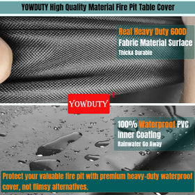 YOWDUTY cover in use keeps the table dry and ready