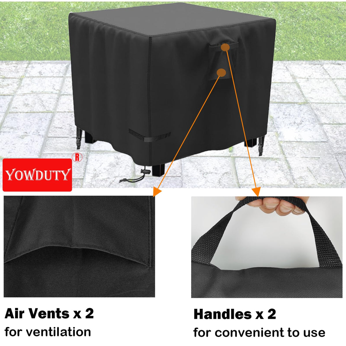 YOWDUTY side handles make removal quick and easy