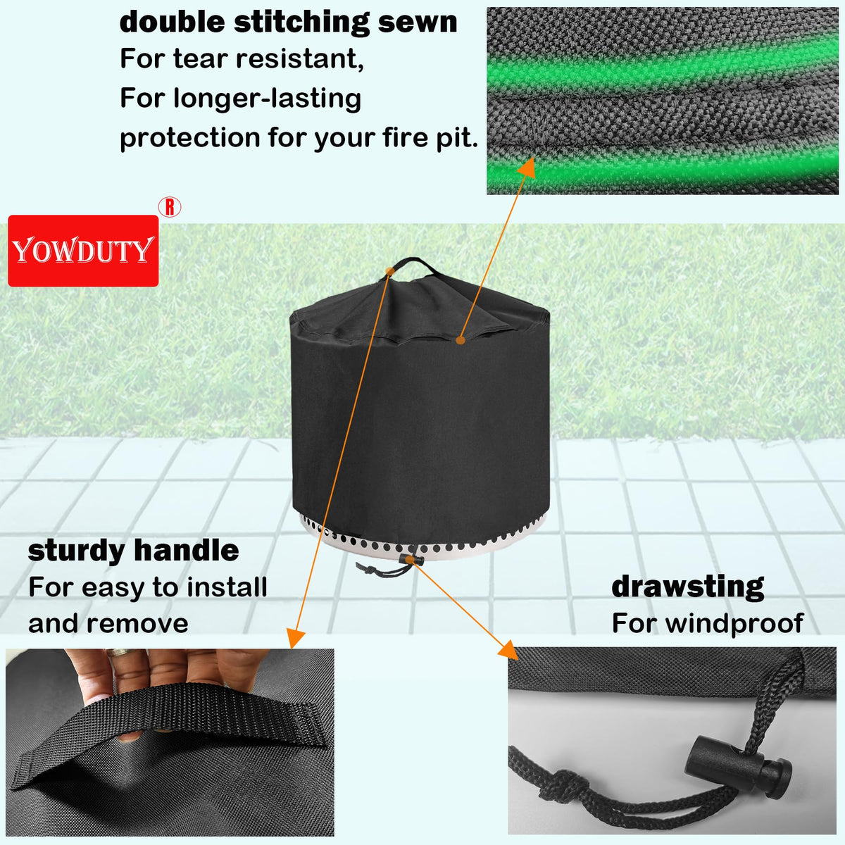 YOWDUTY top-handle design enables easy removal for quick setup.