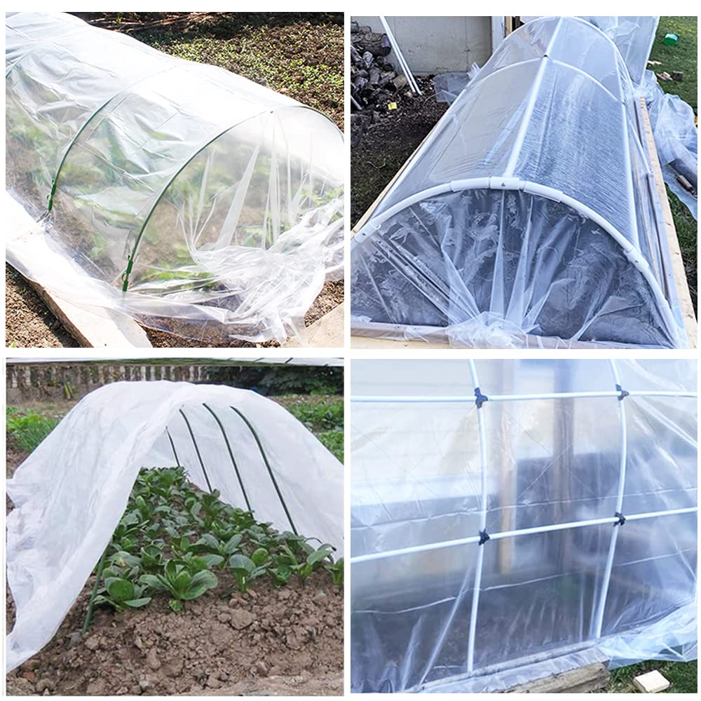 Yowlieu 6.5ft x 9.8ft greenhouse cover provides wide, adjustable sizing options.