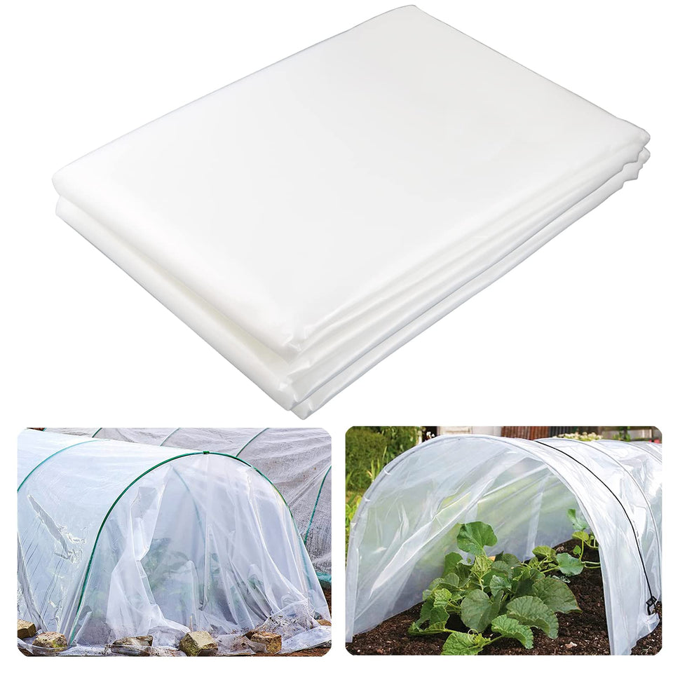 Yowlieu 6mil clear greenhouse film rolled offers durable protection for long-term use.