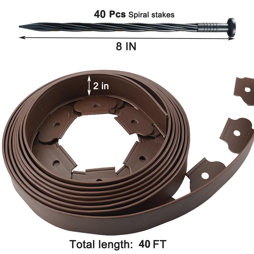 Yowlieu spiral anchoring spikes secure edging through weather