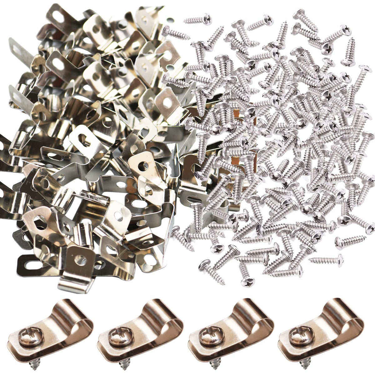 Yowlieu fence wire clamp with round hole for secure mounting on 12-16 gauge wire