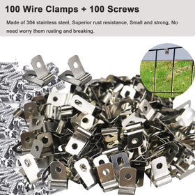 Yowlieu outdoor fence fixation clamps stabilize fence lines