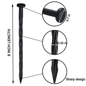 Yowlieu durable plastic landscape nails in a bundle for edging tasks