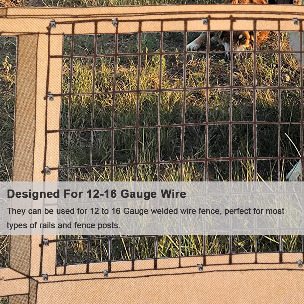 Yowlieu welded wire support clip stabilizes fencing on metal posts