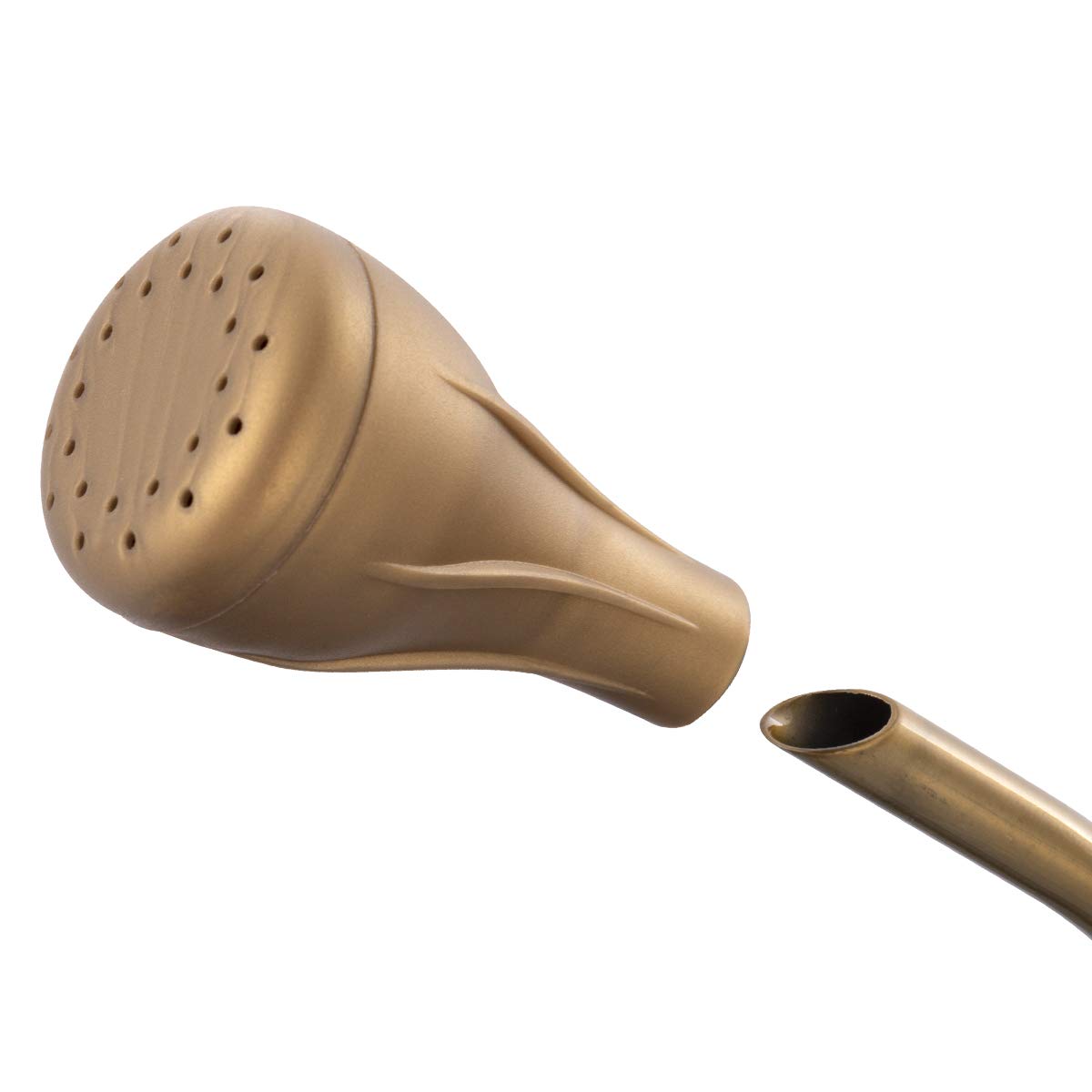 Yowonmetal gold finish adds a stylish touch to plant care.