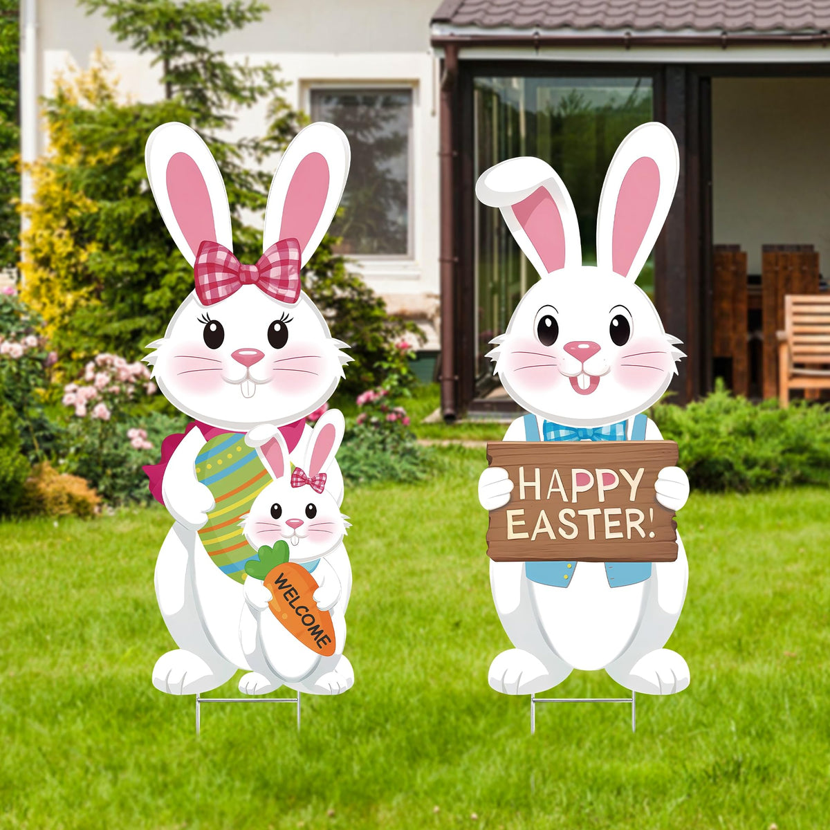 YOYOJOY Easter yard decor enhances lawns, porches, and walkways