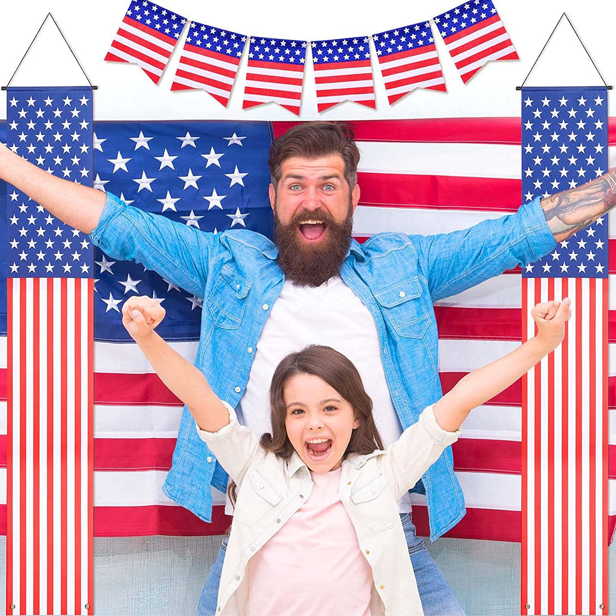 YOYNIIRE independence banner reusable design stays fresh after multiple uses